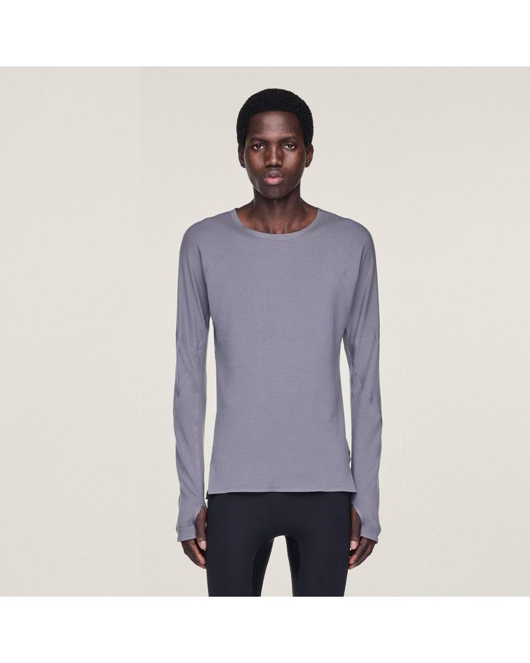 Adidas Blue Y-3 Running Long Sleeve Long-Sleeve Top for men