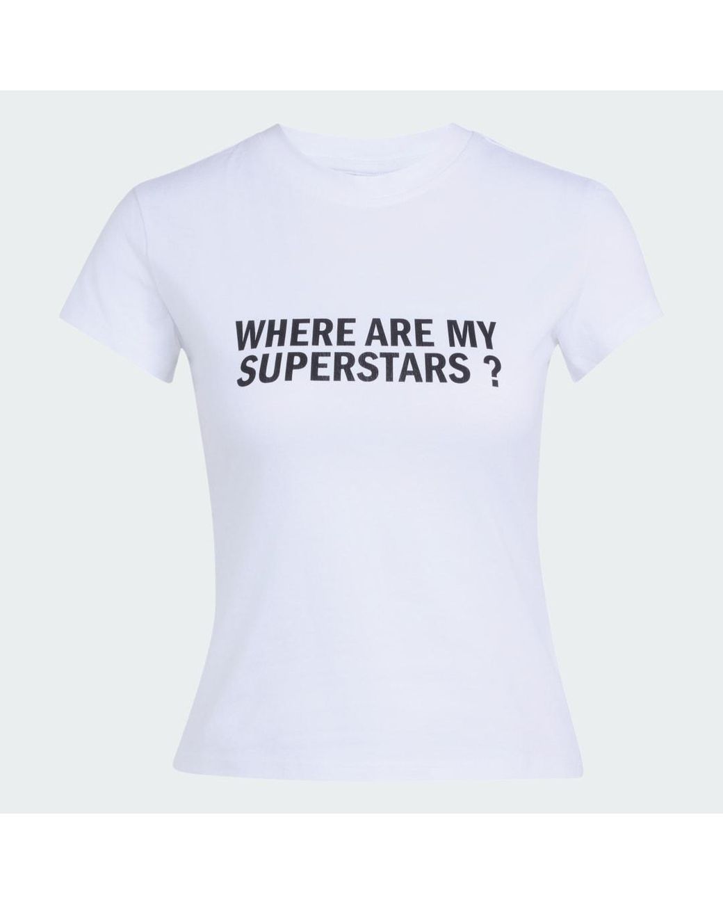 Adidas White Where Are My Superstars Wmns Tee