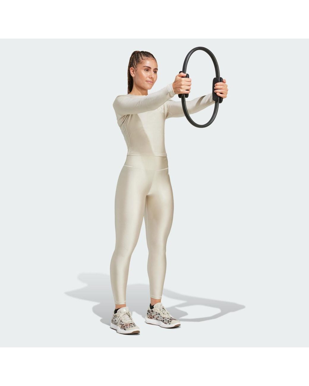 Camiseta Brillante Manga Larga De Entrenamiento Essentials Adidas de color Gray