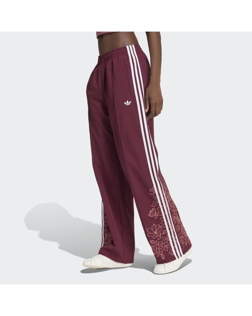 Adidas Purple Floral Gfx Firebird Loose Track Pant