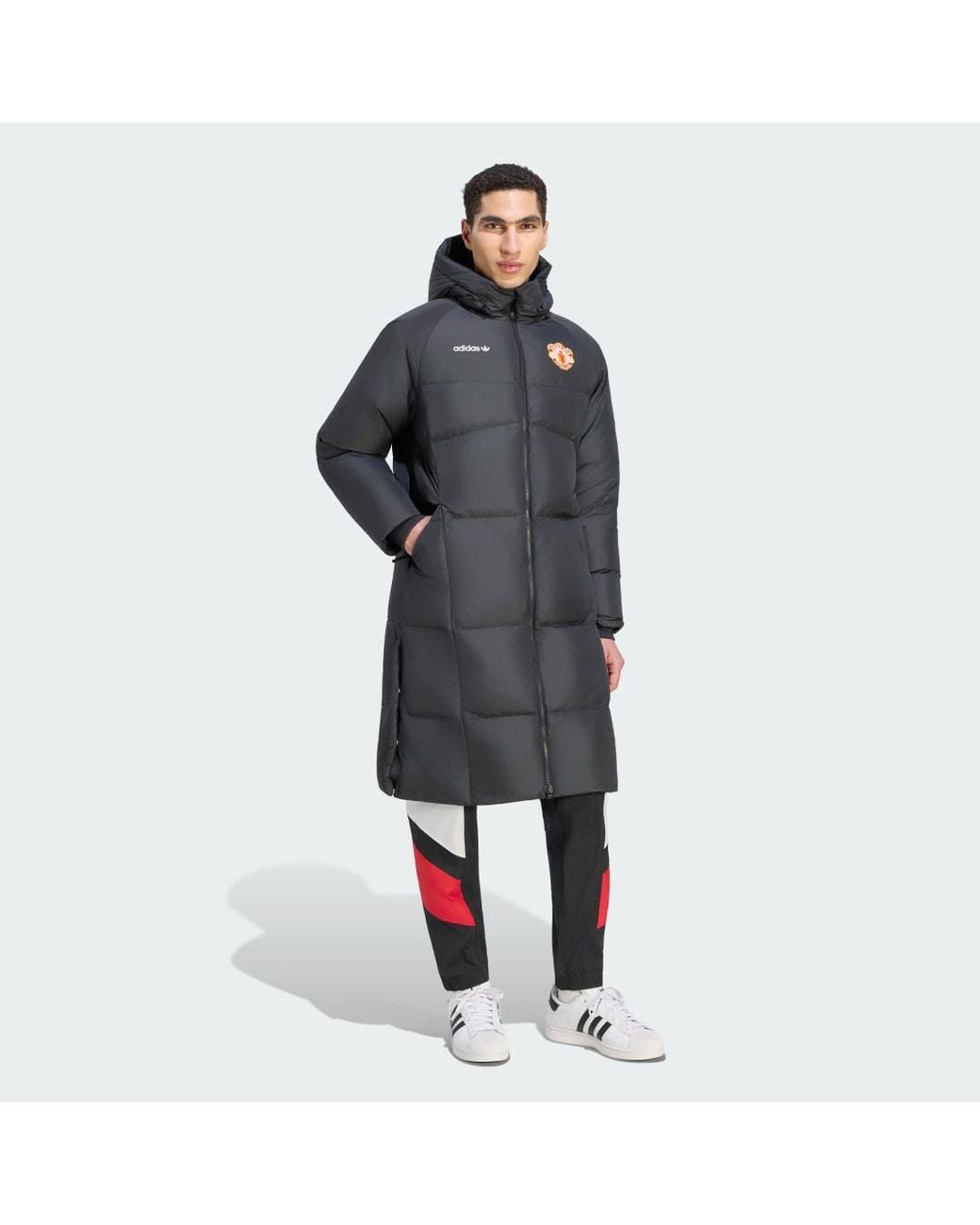 Adidas Black Manchester United Eqt Down Coat for men