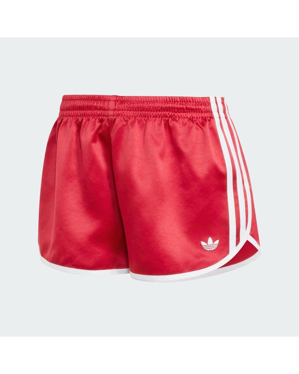 Adidas Red Satin 3S Sprinter Short