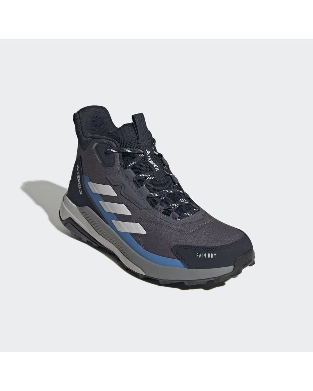 Adidas Blue Terrex Anylander Mid Rain.Rdy Hiking Shoes for men