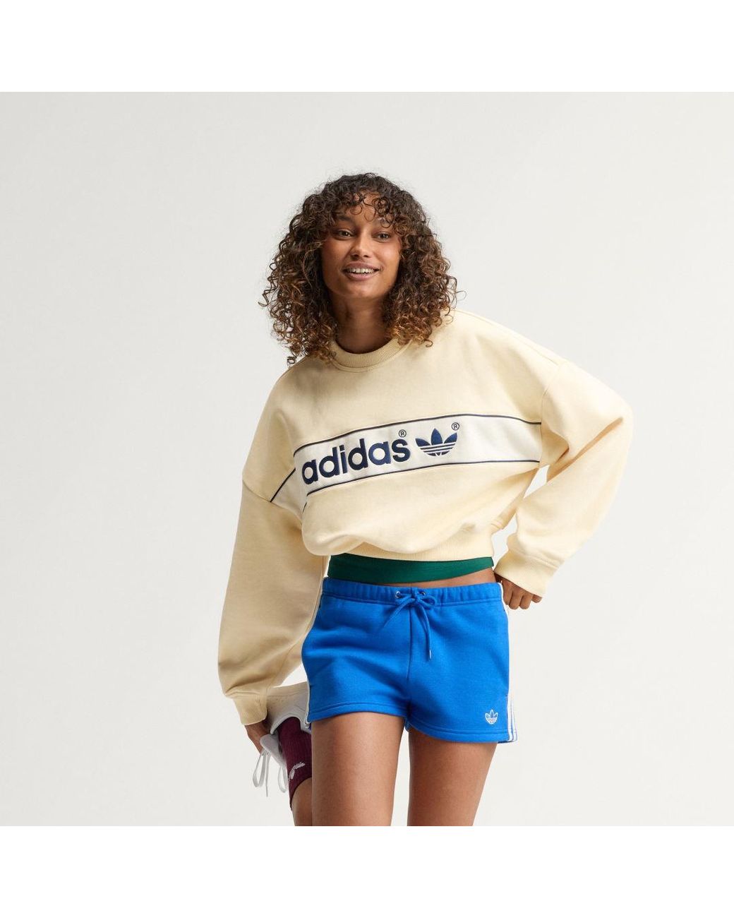Adidas Blue Adisignature Ny Crewneck Sweatshirt