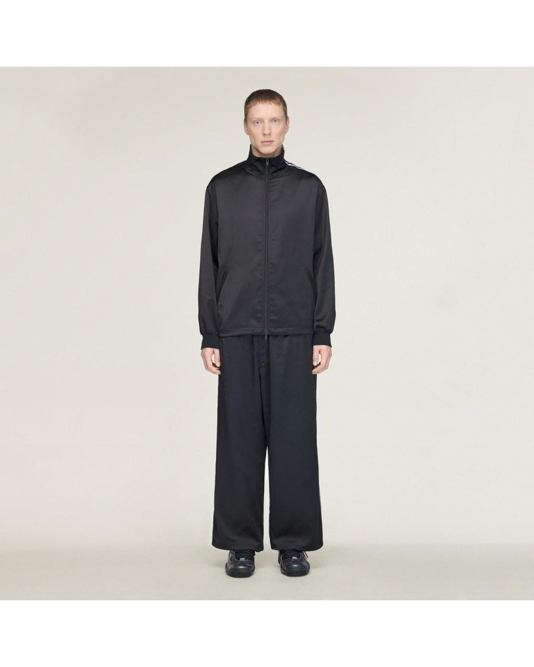 Adidas Blue Y-3 Satin Gradient 3 Stripes Track Pants