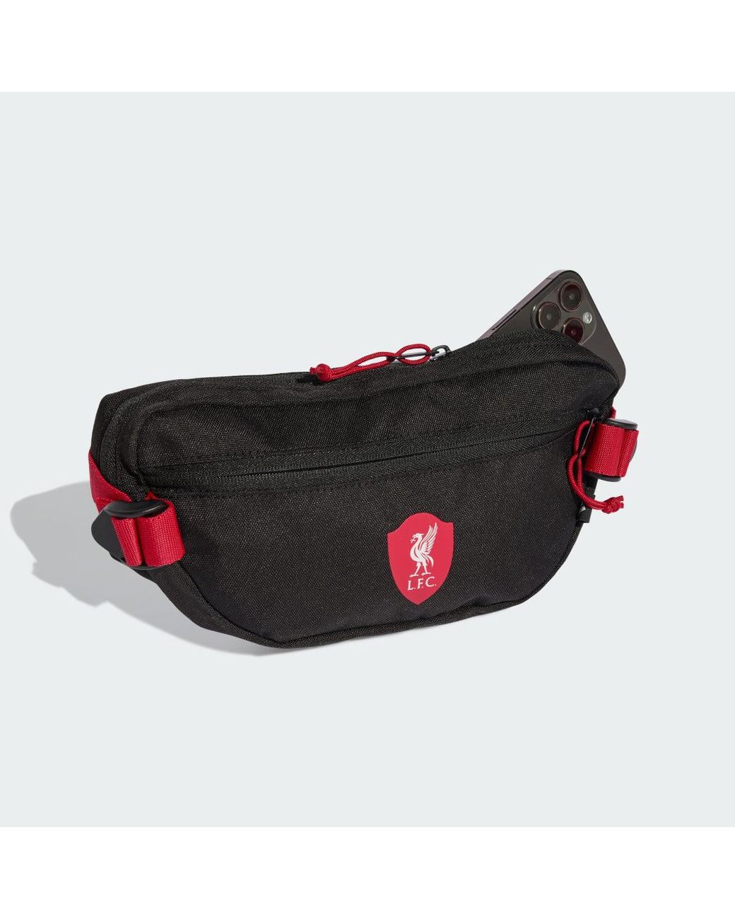 Adidas Black And Liverpool 2025/26 Waist Pack Bag