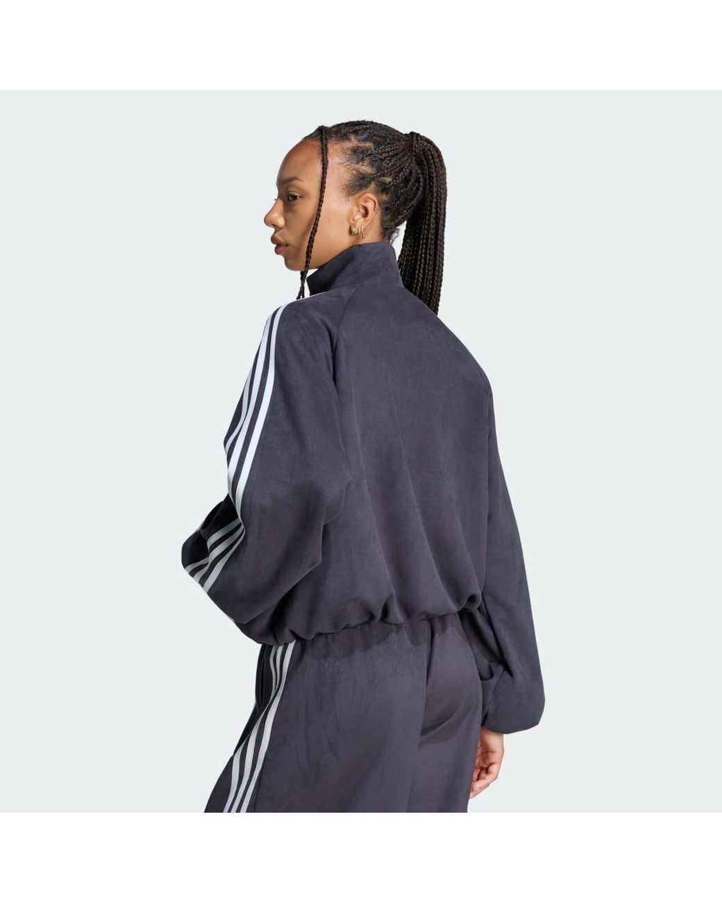 Adidas Blue Adilenium Season 6 Faux Suede Track Top