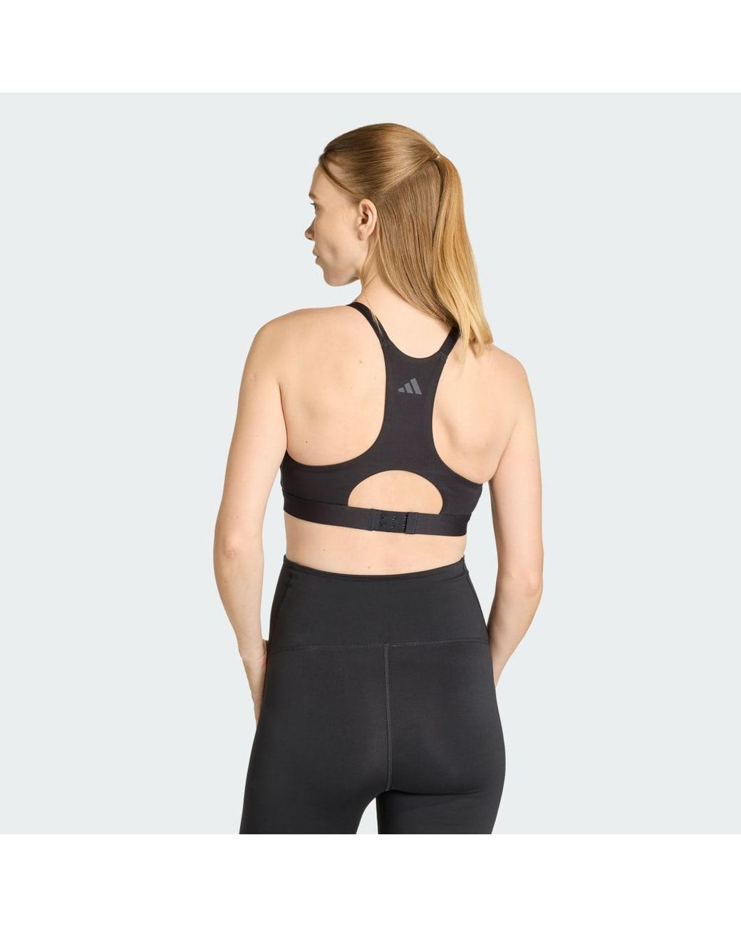 Adidas Black Optime Workout Medium Support Bra Maternity
