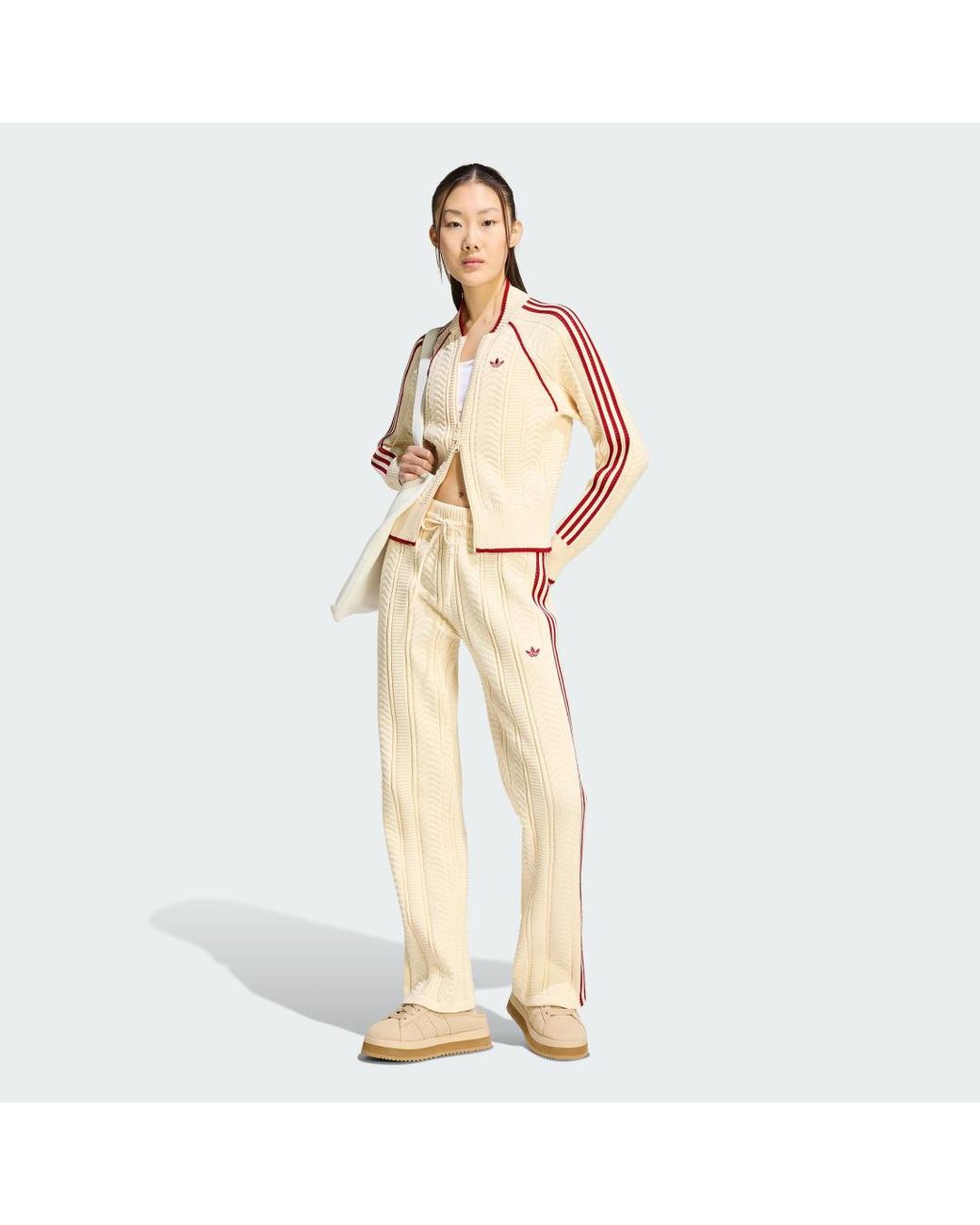 Adidas Natural Sst Wide Leg Trackpant