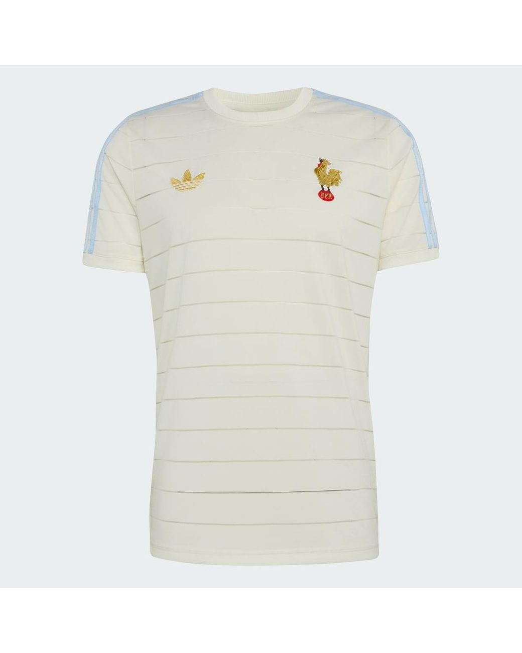 Adidas White France Rugby 120 Years Crunch T-Shirt-Shirt for men