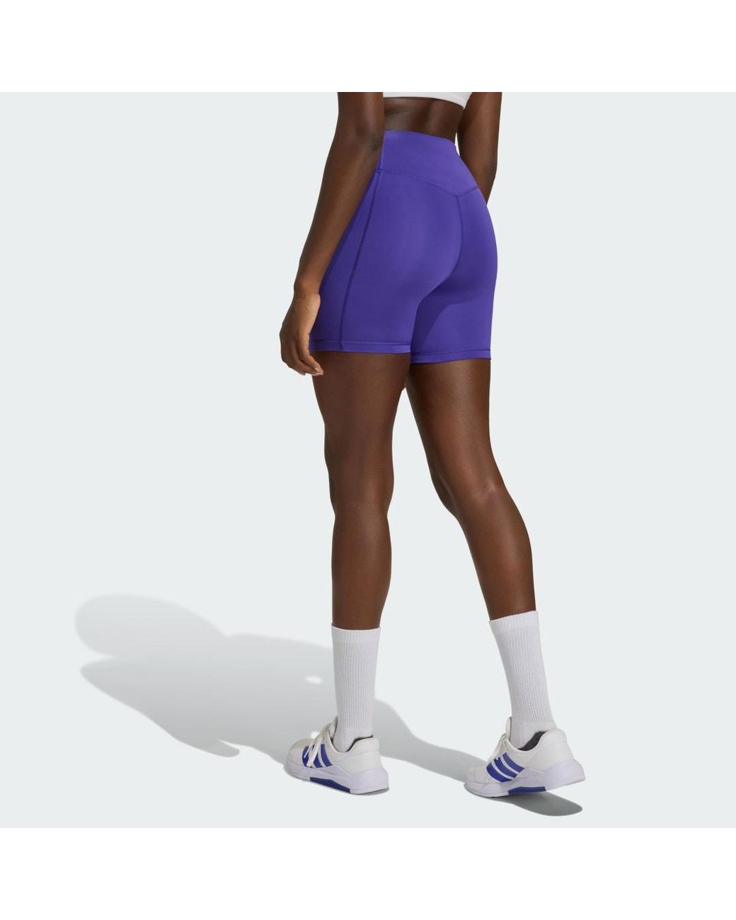 Adidas Blue Optime Essentials Workout Short Leggings