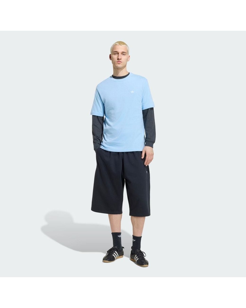 Adidas Blue Trefoil Essentials T-Shirt for men