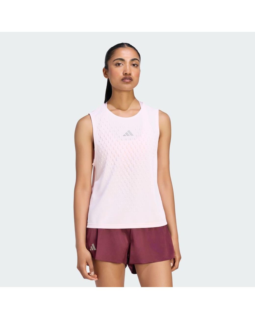 Adidas Purple Tennis Climacool+ 3D Tank Top Pro Top