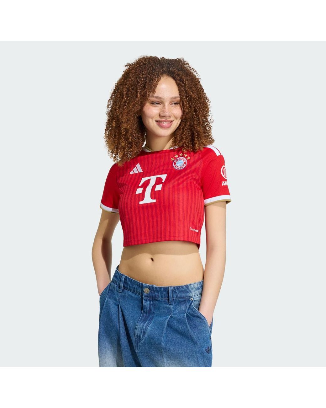 Adidas Red Fc Bayern 26/27 Home Cropped Jersey