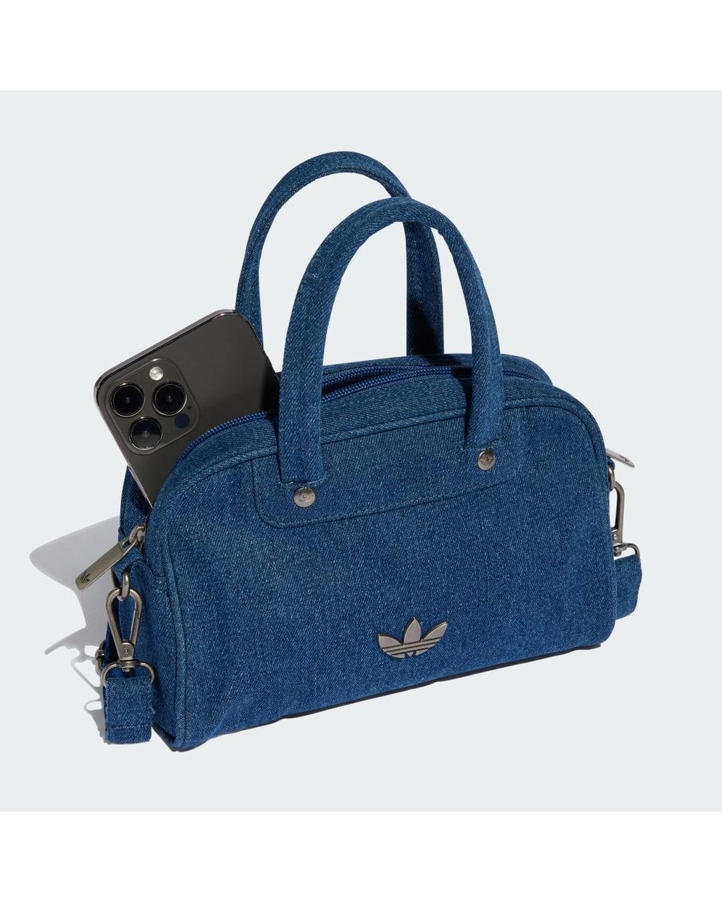 Adidas Blue Adicolor Mini Bowling Bag Denim