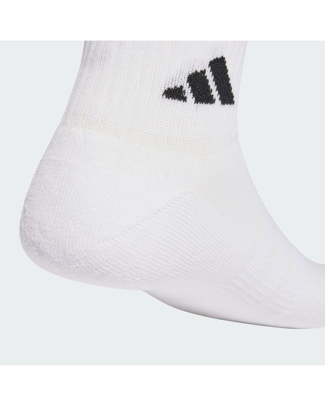 Adidas White Cushioned Sportswear Ankle Socks 3 Pair Pack