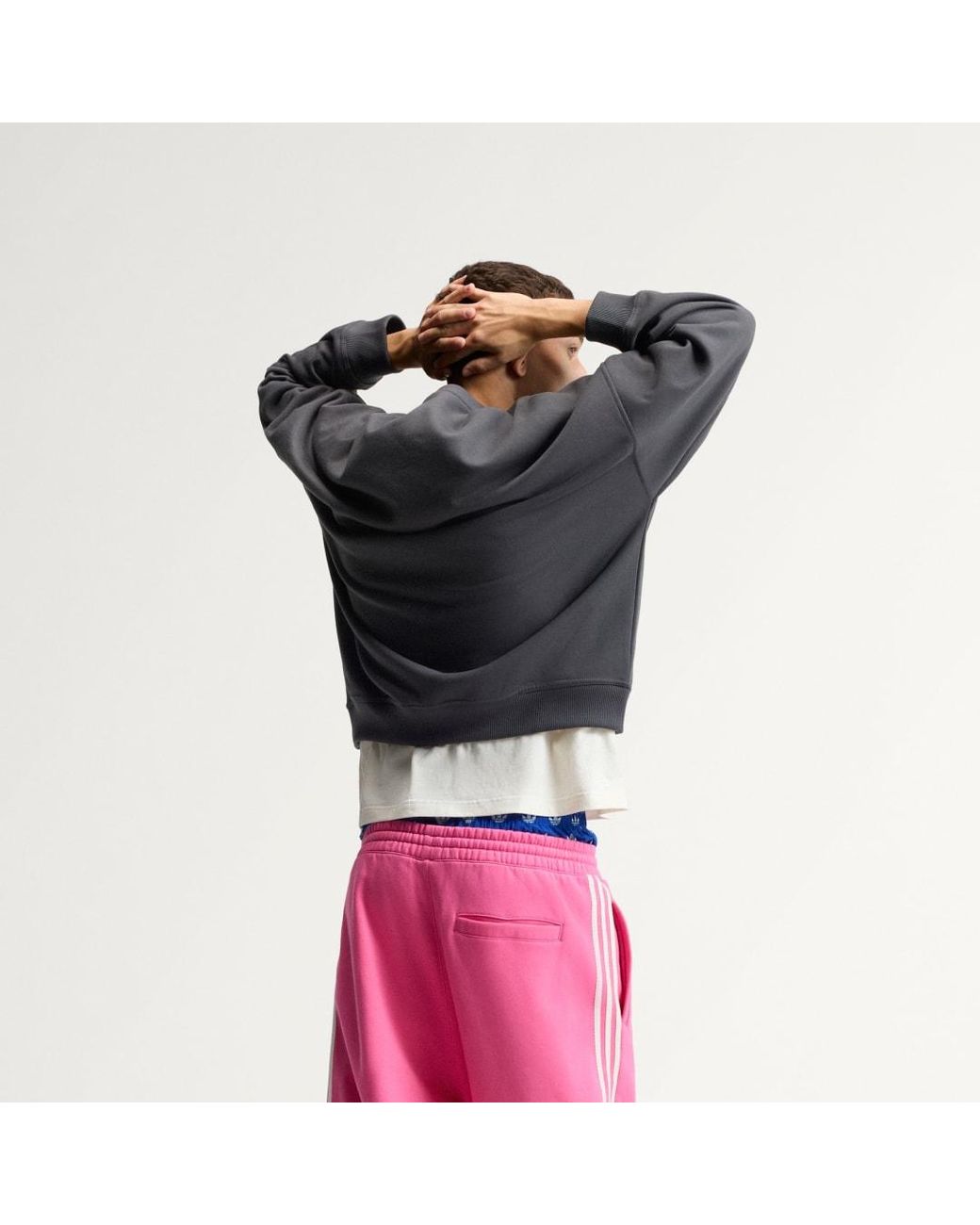 Adidas Pink Adisignature Ny Crewneck Sweatshirt