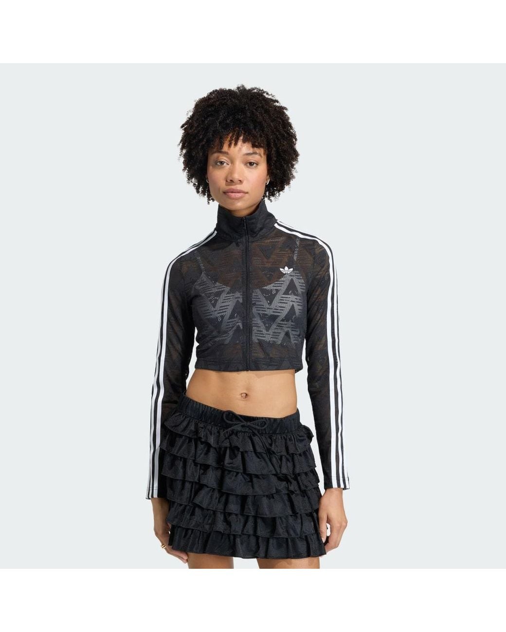 Adidas Black Firebird Classic Lace Track Top