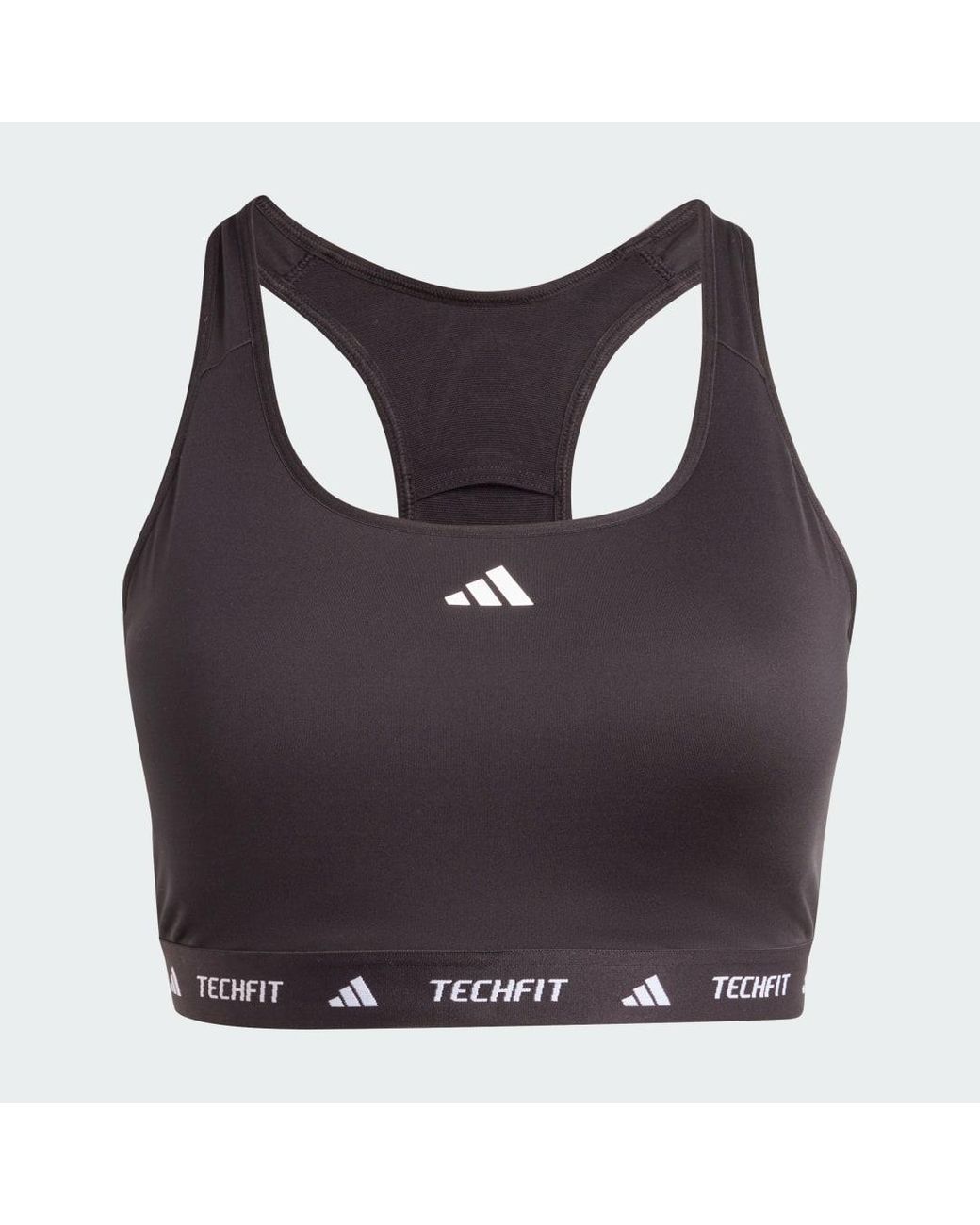 Adidas Black Techfit Bra (Plus Size)