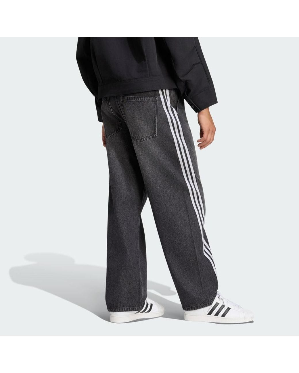 Adidas Black Adilenium 6 Denim Pants for men