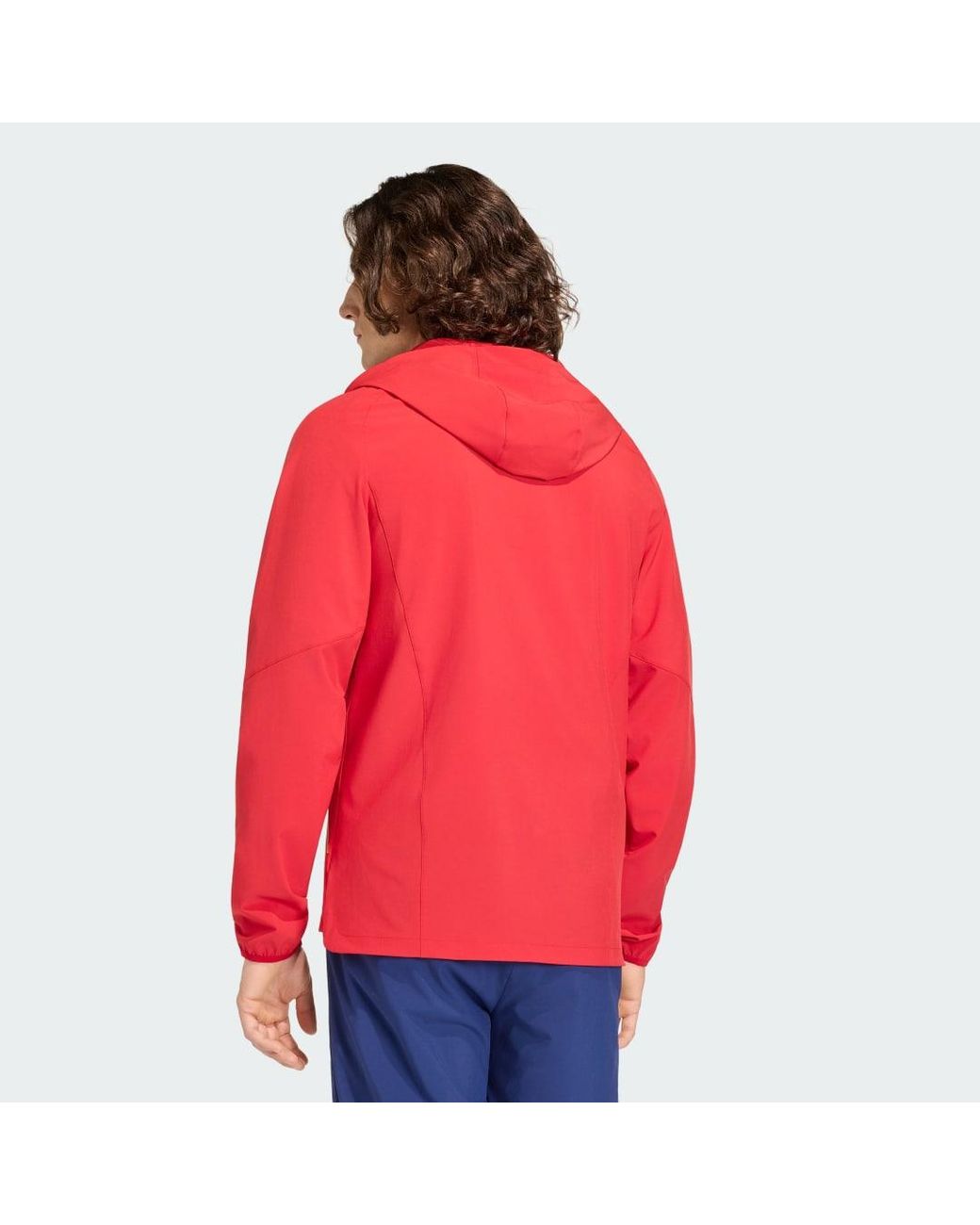 Adidas Red Spain Tiro Travel Full Zip Windbreaker Jacket for men