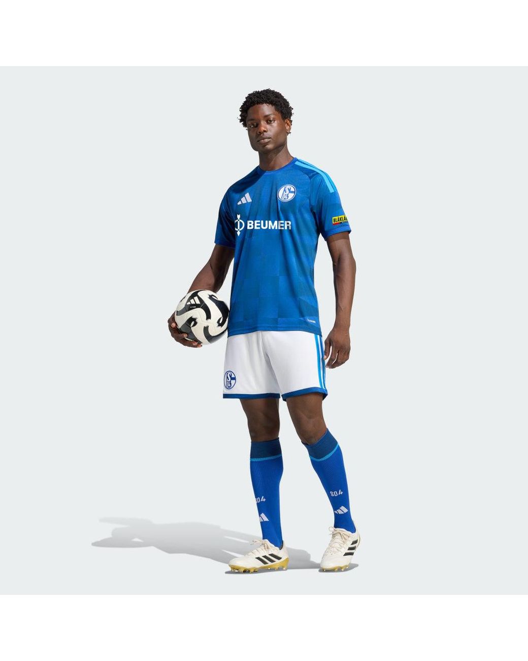 Adidas Blue Schalke 04 26/27 Home Jersey for men