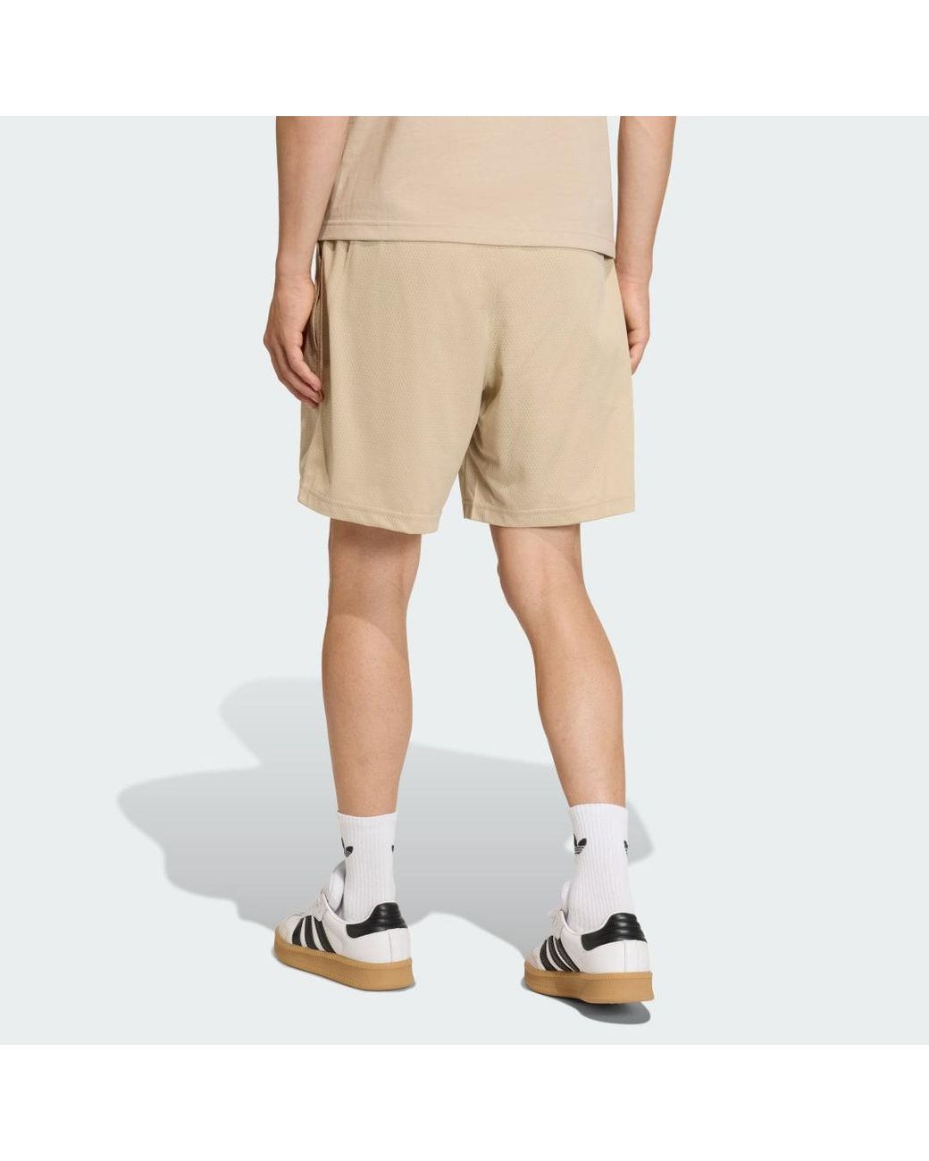 Adidas Natural Trefoil Essentials Mesh Shorts for men
