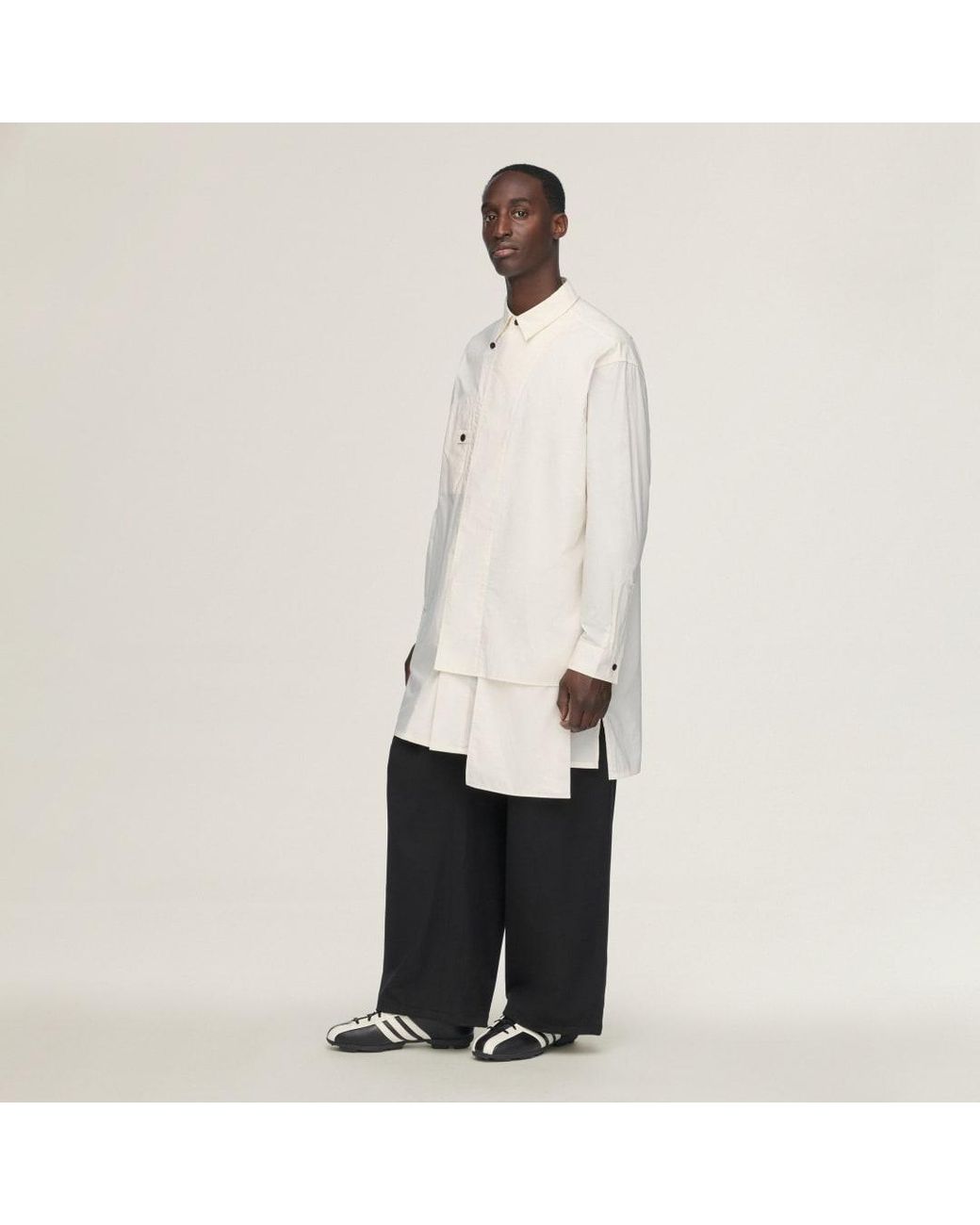 Adidas Natural Y-3 Adaptive Cotton Shirt for men