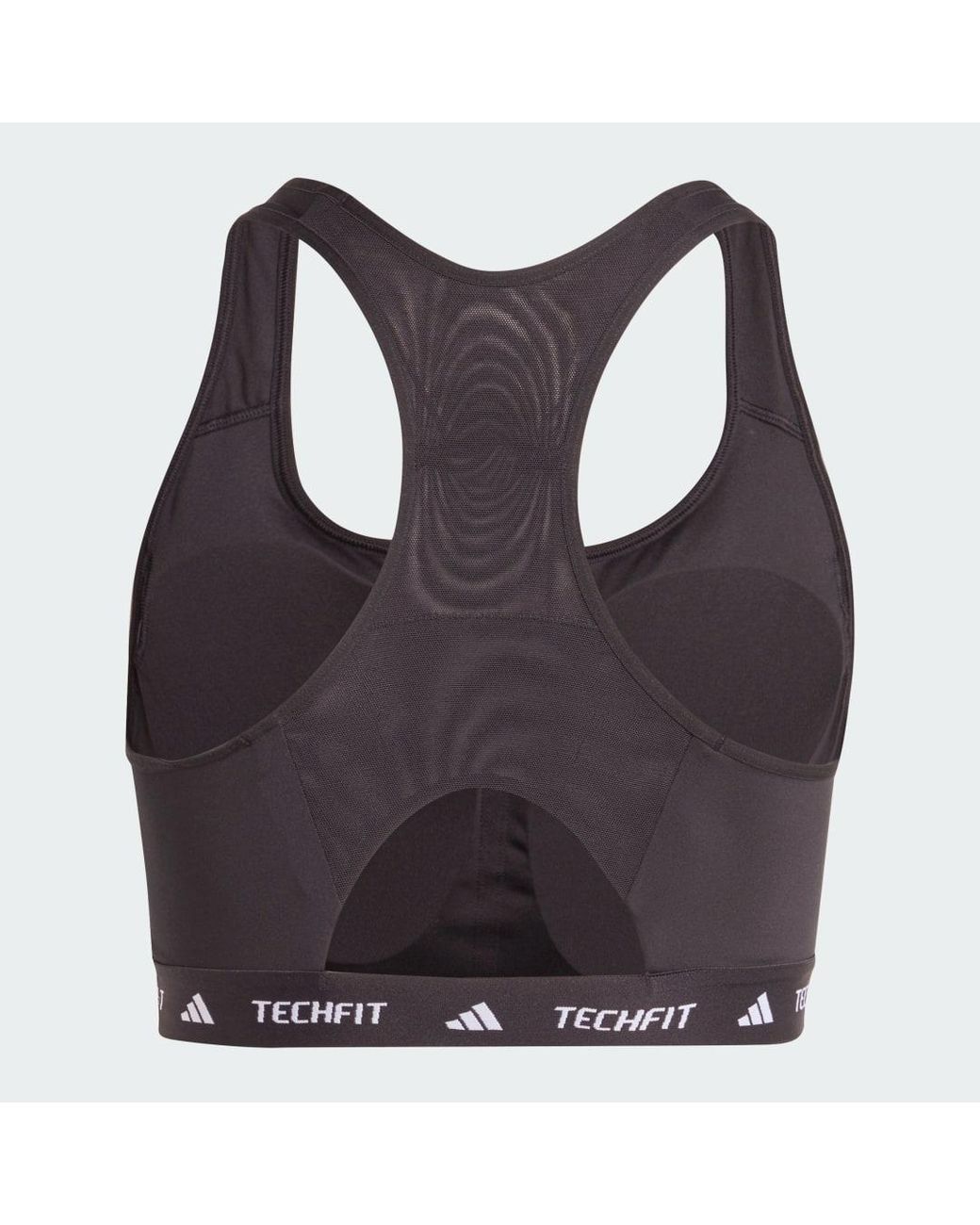 Adidas Black Techfit Bra (Plus Size)