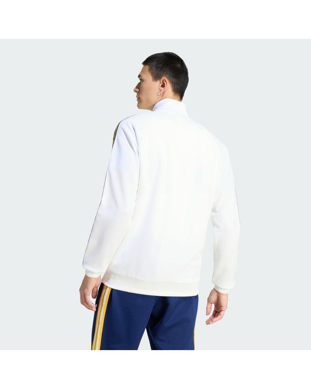 Adidas White Real Madrid Originals Track Top for men