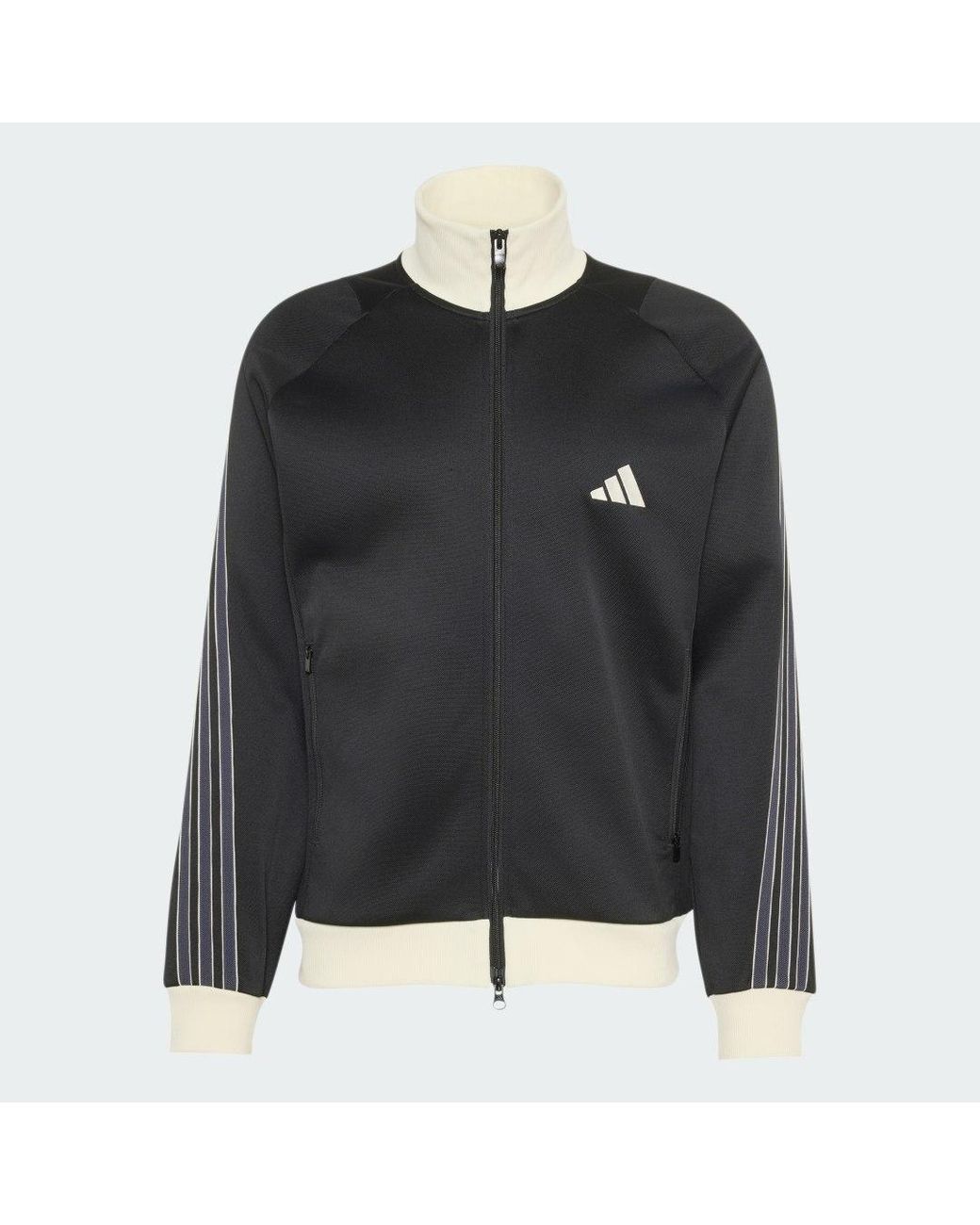 Adidas Black Stadium Regular Fit Pique Tracktop for men