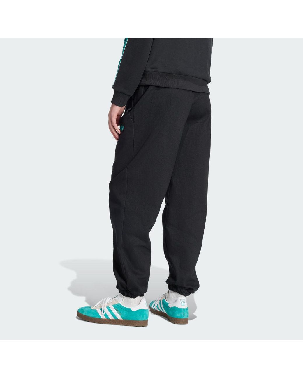 Adidas Black Liverpool Fc Terrace Icons Drill Tracksuit Bottoms for men