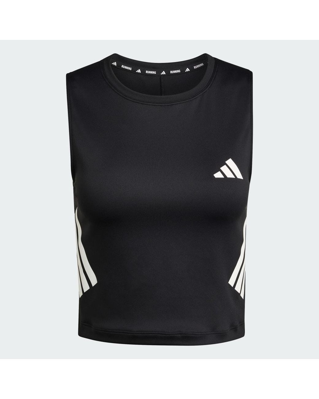 Adidas Black Adi365 Iconic Running Crop Tank Top