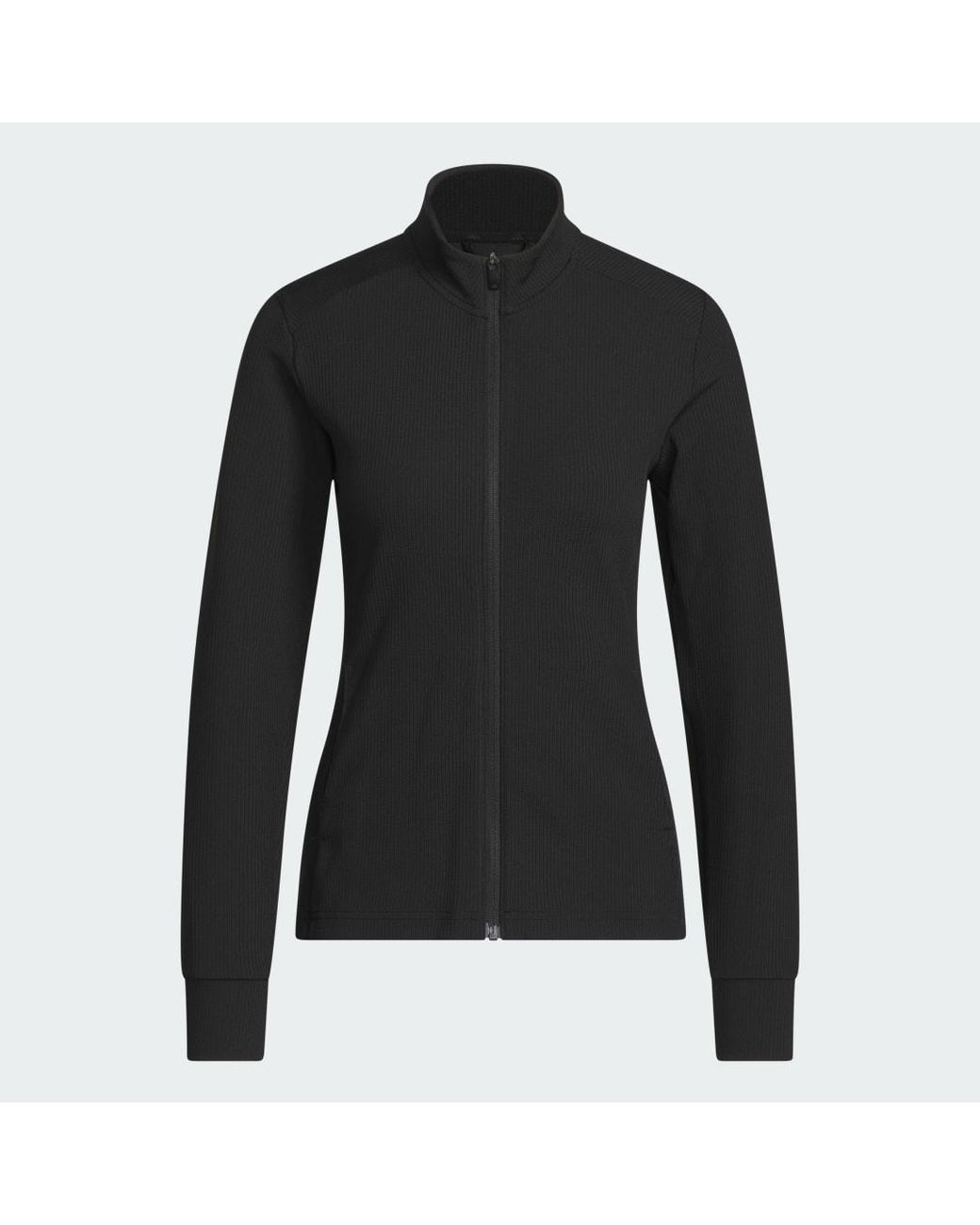 Adidas Black Textured Full-Zip Jacket