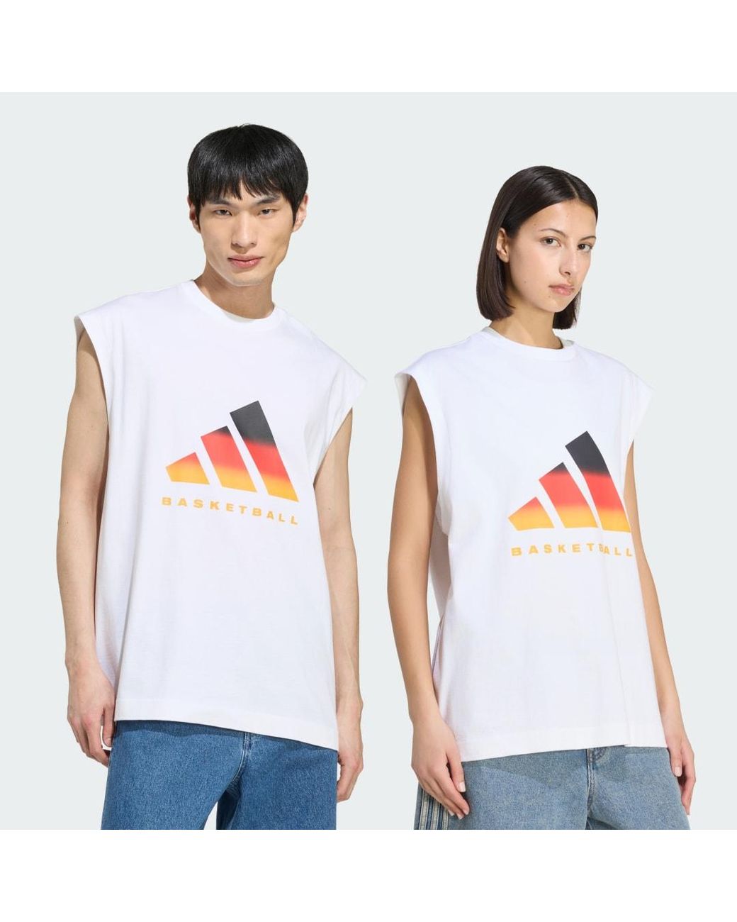 Adidas White Dbb Basketball Graphics Sleeveless T-Shirt 2