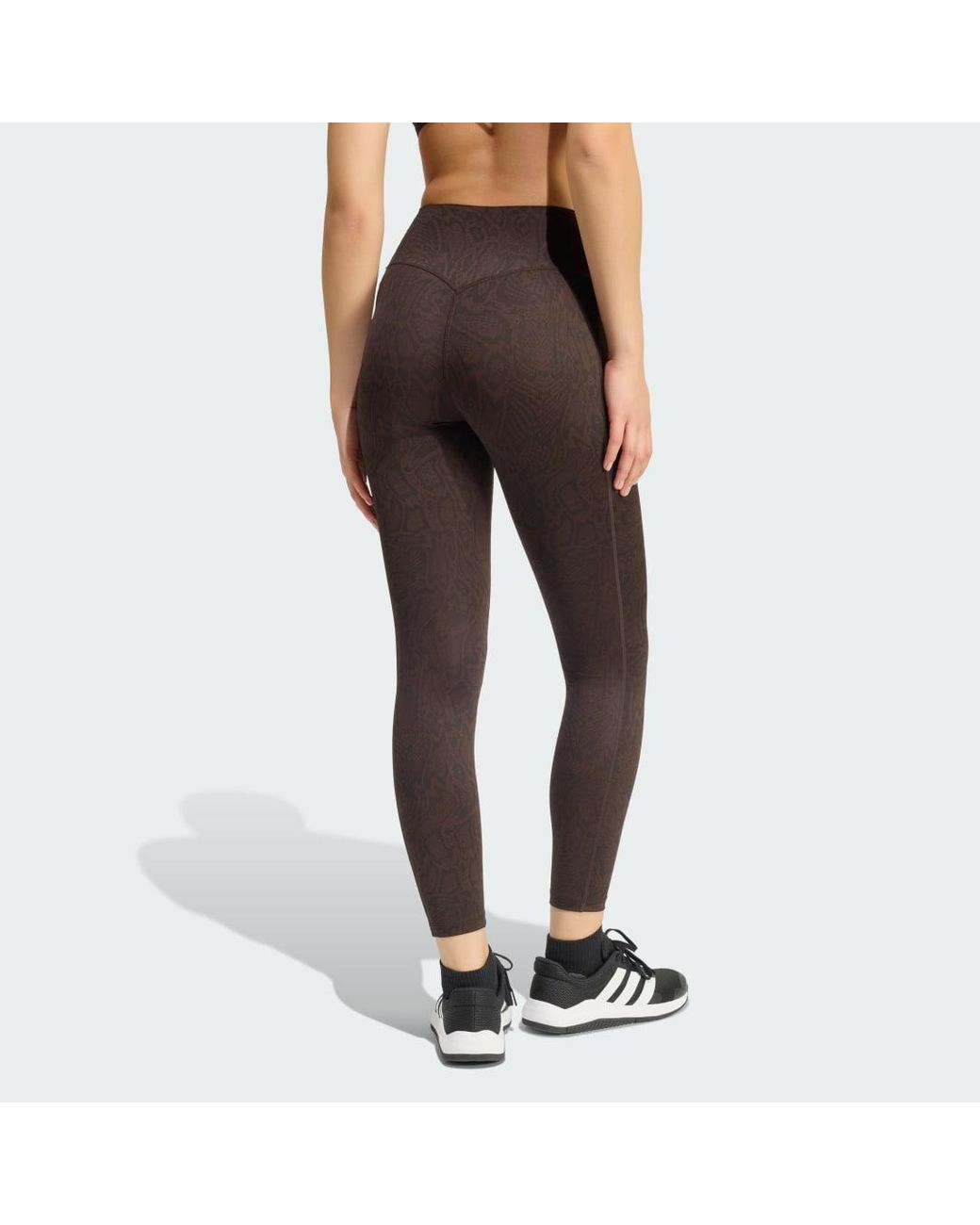 Adidas Black Optime Primelift Snake 7/8 Leggings