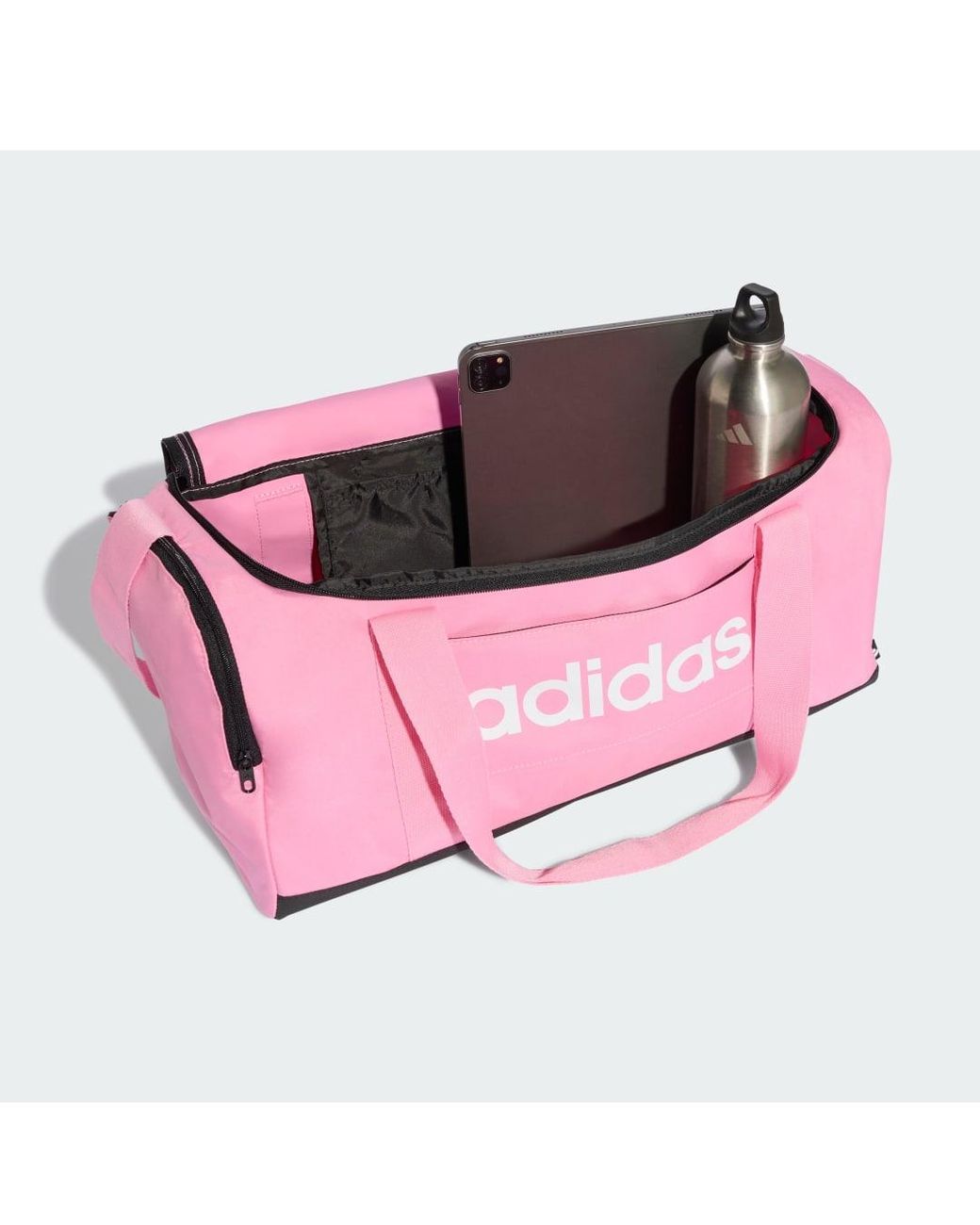 Adidas Pink Linear Duffel Bag Small