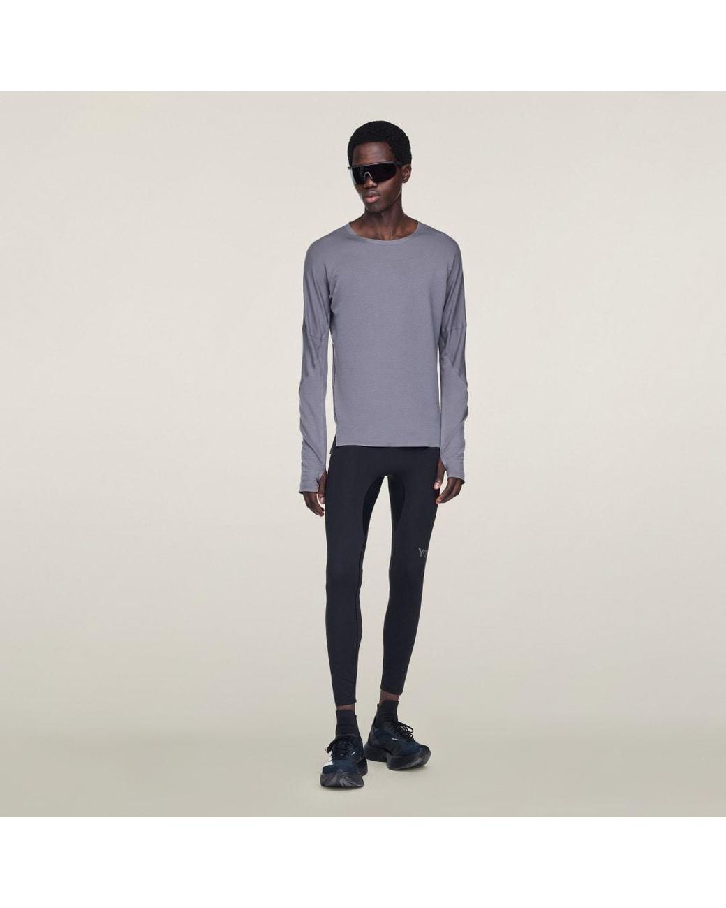 Adidas Blue Y-3 Running Long Sleeve Long-Sleeve Top for men