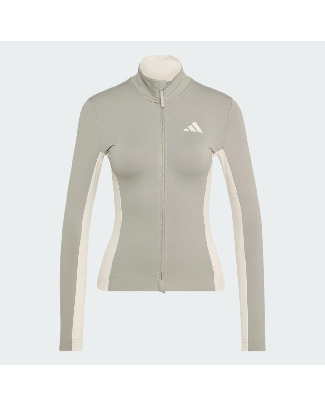 Adidas Gray Tempo 3-Stripes Longsleeve Cycling Jersey