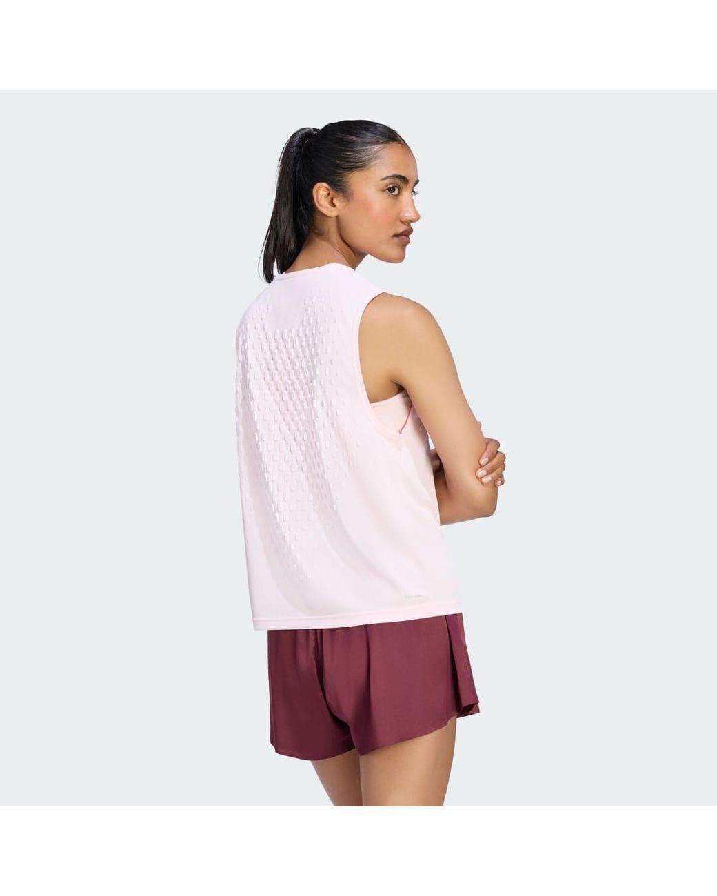 Adidas Purple Tennis Climacool+ 3D Tank Top Pro Top