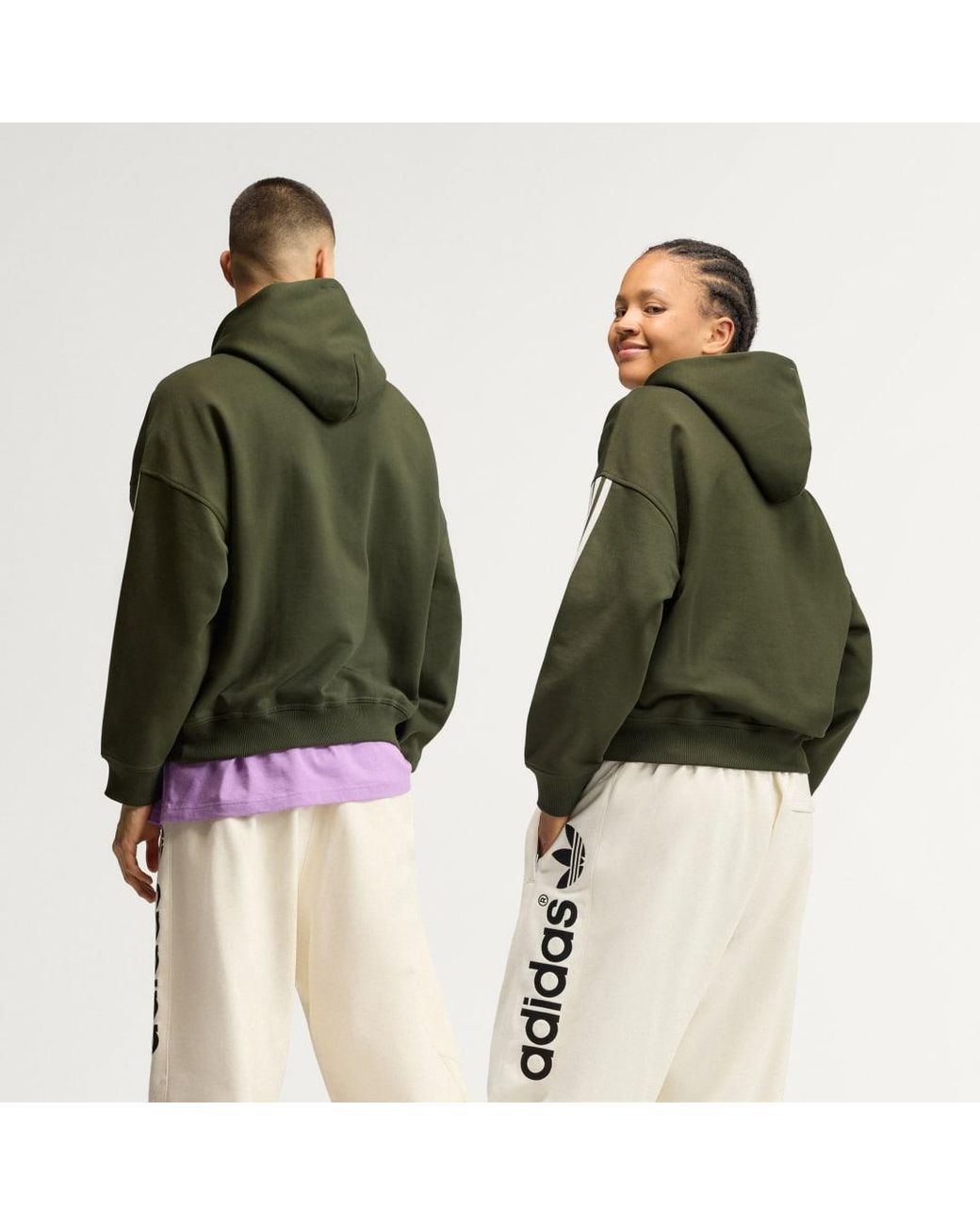 Adidas Green Adisignature 3 Stripes Hoodie