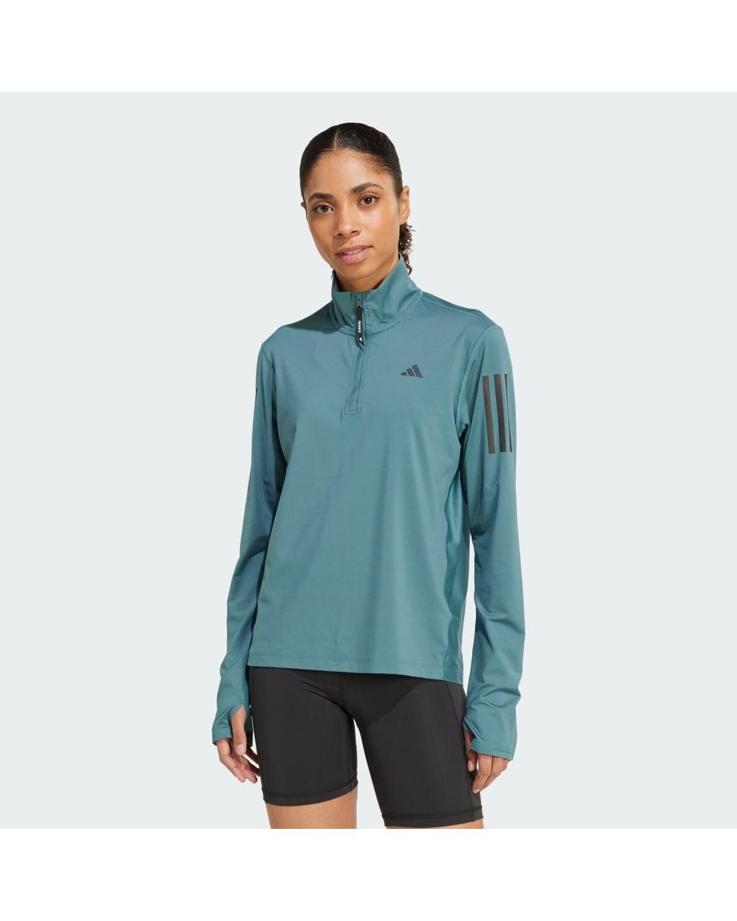 Adidas Originals Blue Own The Run Half-Zip Jacket