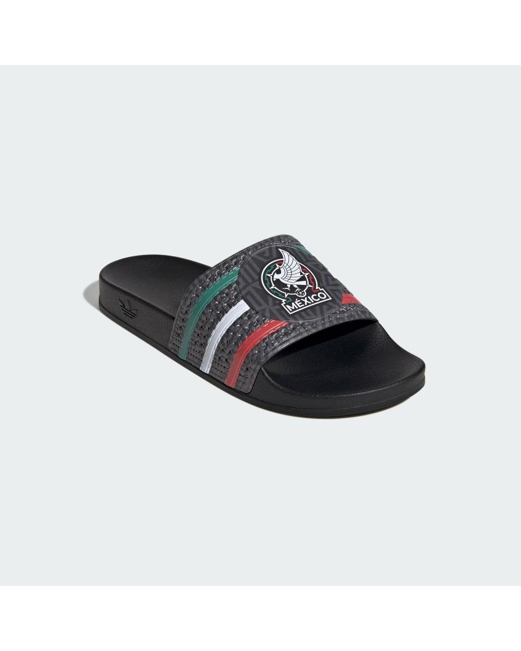 Adidas Blue Mexico Trefoil Slides