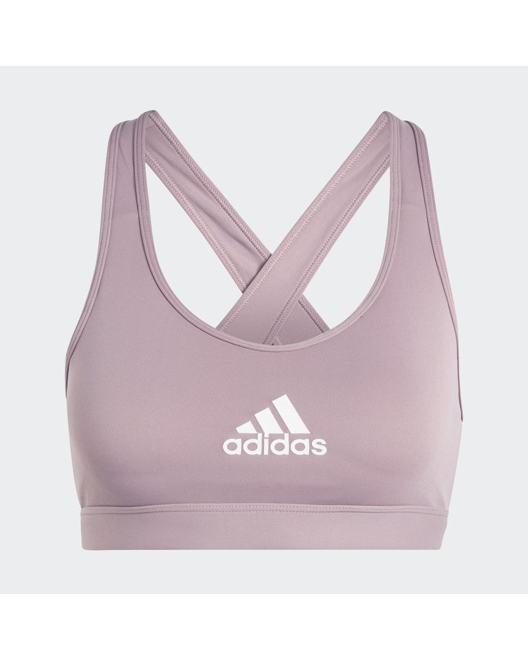 Adidas Purple Powerreact Train Medium-Support Bra