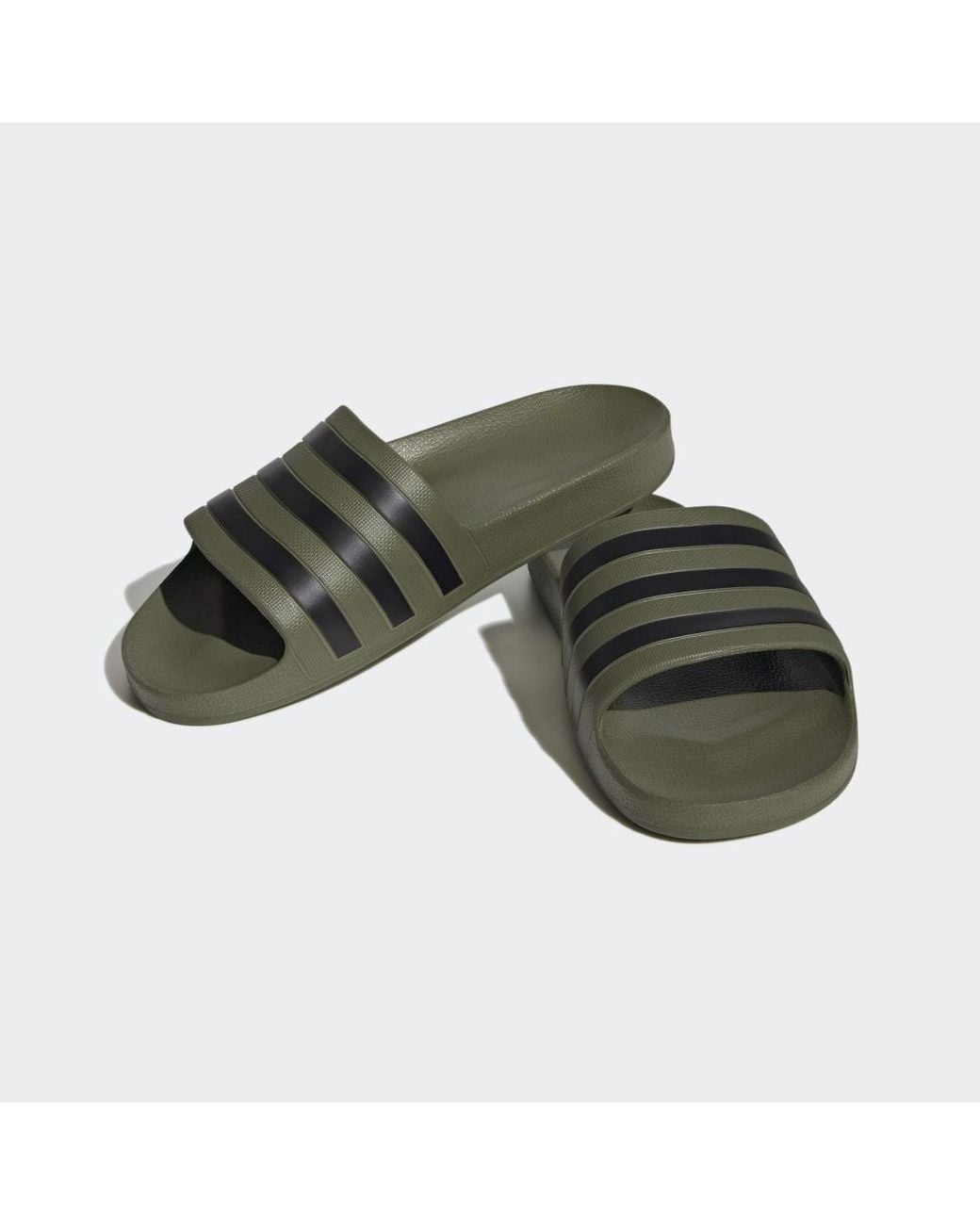 Adidas Green Adilette Aqua Slides