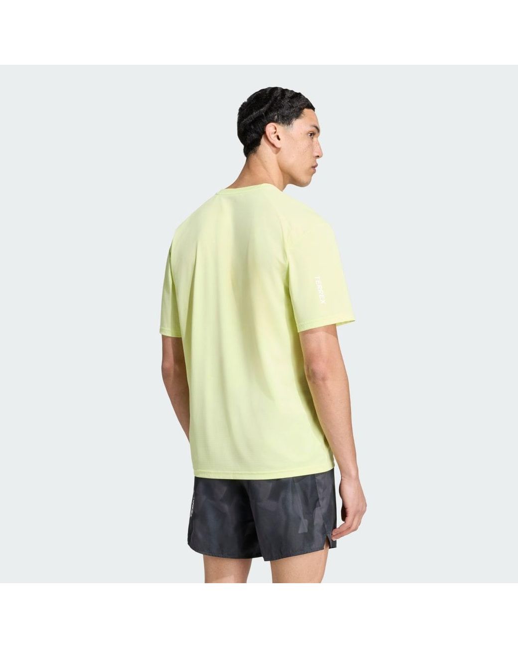 Adidas Yellow Terrex Multi Climacool Logo Tech T-Shirt for men