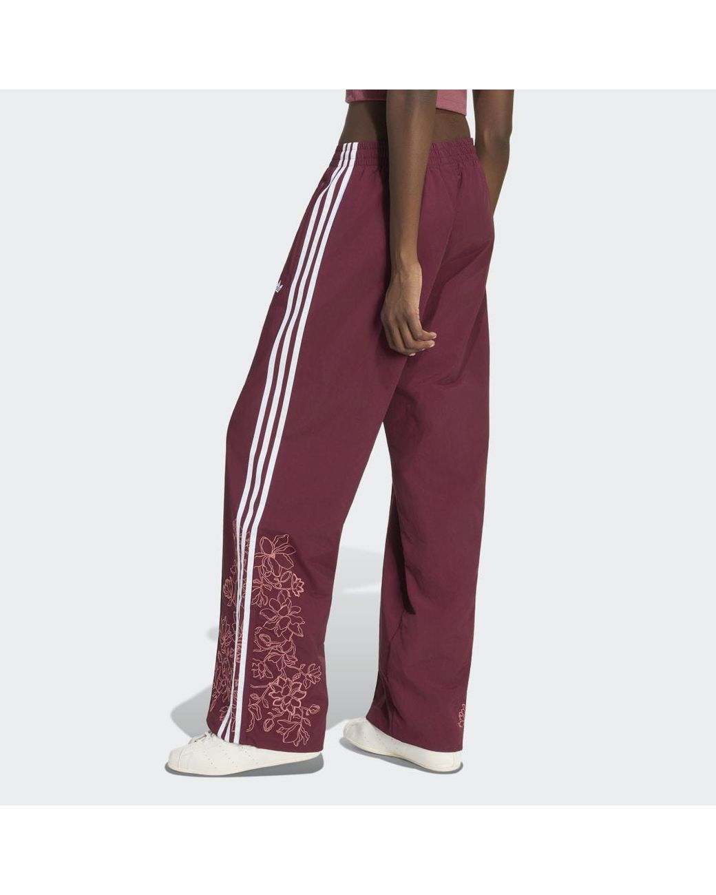 Adidas Purple Floral Gfx Firebird Loose Track Pant