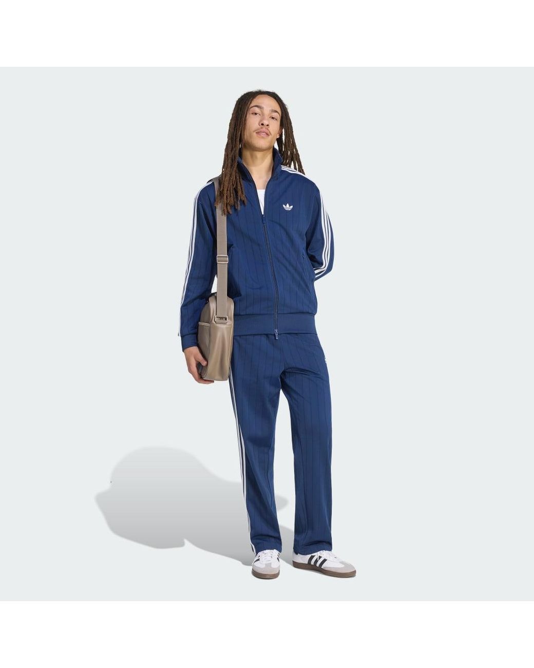 Adidas Originals Blue Sweatshirt Adidas Firebird Drop Needle Track Top for men