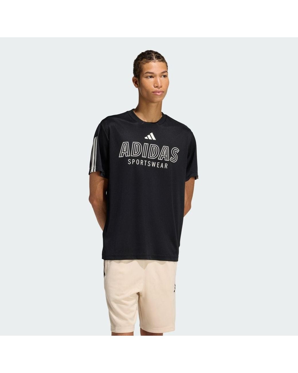 Adidas Black House Of Tiro Wordmark T-Shirt for men