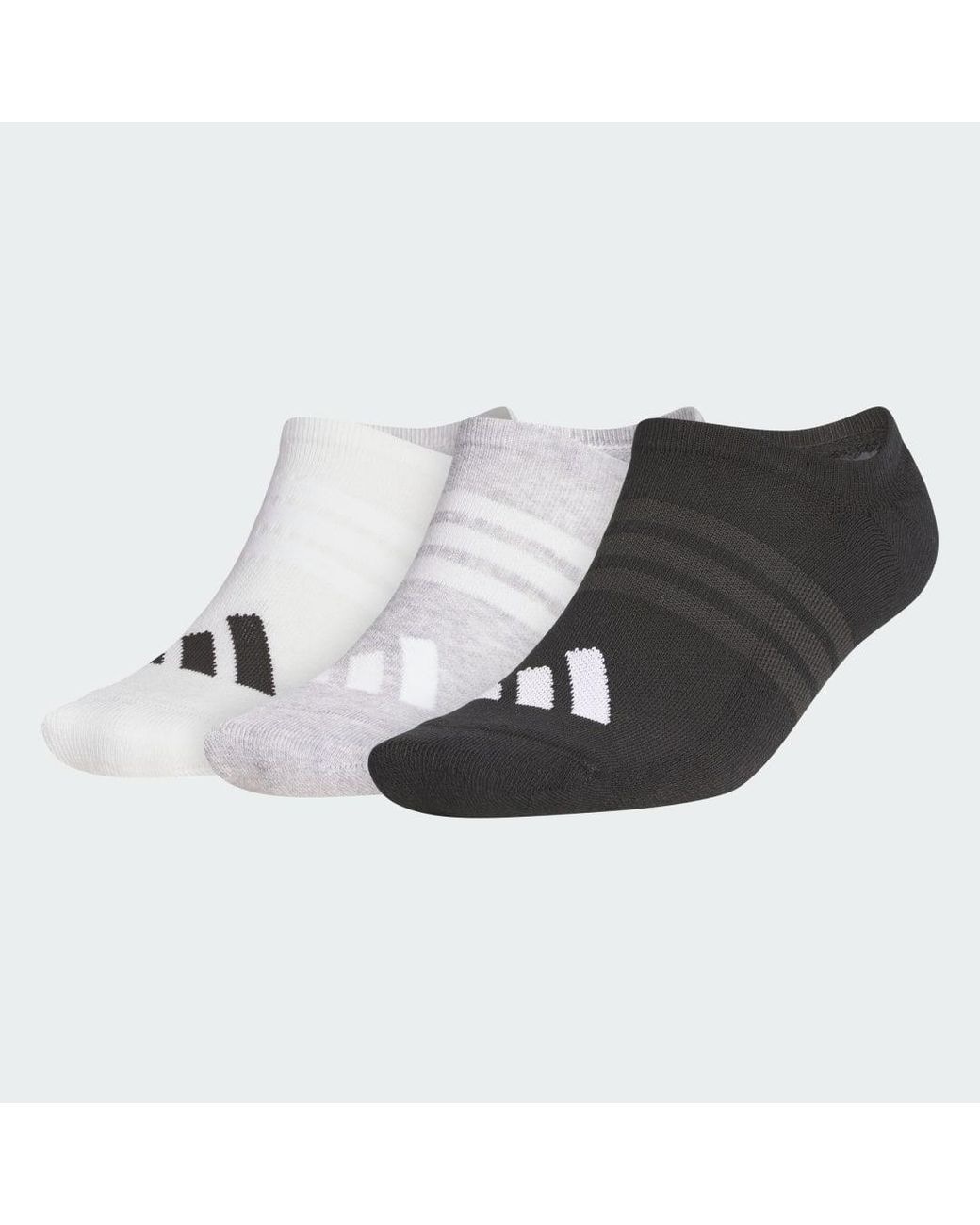 Adidas Black Performance 3 Pack No Show Socks
